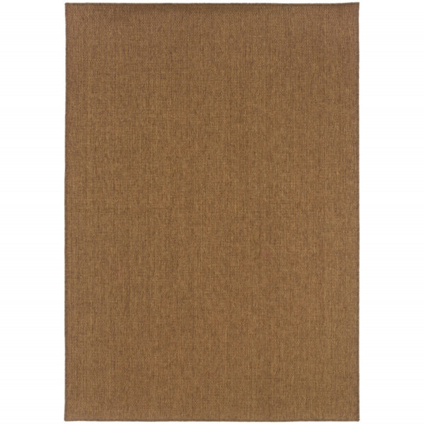 7' X 10' Tan Stain Resistant Indoor Outdoor Area Rug