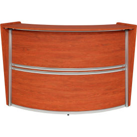 Regency Marque Single Unit Reception Curved Desk Workstation 72""W x 32""D x 45-1/2""H Cherry
