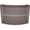 Regency Marque Single Unit Reception Curved Desk Workstation 72""W x 32""D x 45-1/2""H Driftwood Gray