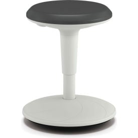 HON® Revel Fidget Stool with Adjustable Height Backless Fabric Seat Charcoal