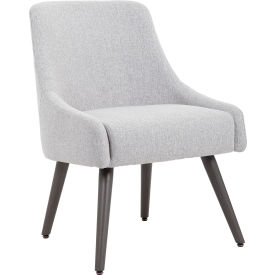 Boss Office Products® Boyle Guest Chair 24""W x 25""D x 31-1/2""H Black Frame/Gray Seat