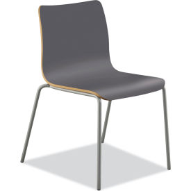 HON® Ruck™ Multipurpose Stacking Chair Textured Silver Frame/Charcoal Seat