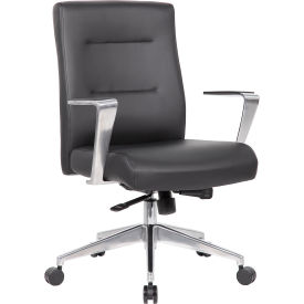 Boss Office Products® Modern Conference Chair Mid Back 19-1/2"" - 22-1/2""H Seat Black