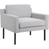 Boss Office Products® Lounge Chair 32-1/2""W x 30-1/2""D x 31""H Black Frame/Gray Seat
