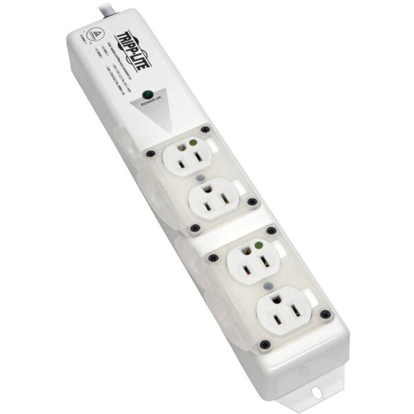 Tripp Lite by Eaton Safe-IT UL 60601-1 Medical-Grade Power Strip for Patient-Care Vicinity, 4x 15A Hospital-Grade Outlets, Safety Covers, 6 ft. Cord