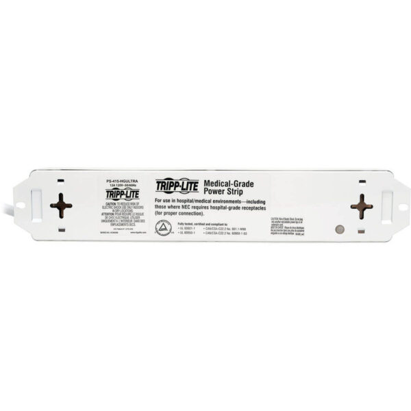 Tripp Lite by Eaton Safe-IT UL 60601-1 Medical-Grade Power Strip for Patient-Care Vicinity, 4x 15A Hospital-Grade Outlets, Safety Covers, 6 ft. Cord