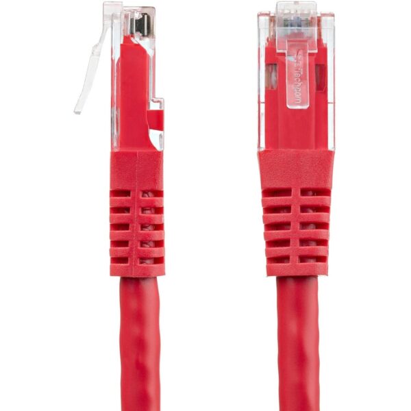 StarTech.com 100ft CAT6 Ethernet Cable - Red Molded Gigabit - 100W PoE UTP 650MHz - Category 6 Patch Cord UL Certified Wiring/TIA