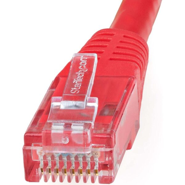 StarTech.com 100ft CAT6 Ethernet Cable - Red Molded Gigabit - 100W PoE UTP 650MHz - Category 6 Patch Cord UL Certified Wiring/TIA