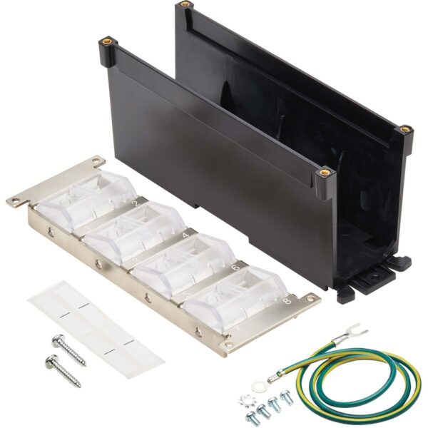 Tripp Lite by Eaton 8-Port Metal DIN-Rail Mounting Keystone Patch Panel with Grounding, Black/Silver, TAA