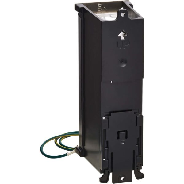 Tripp Lite by Eaton 8-Port Metal DIN-Rail Mounting Keystone Patch Panel with Grounding, Black/Silver, TAA