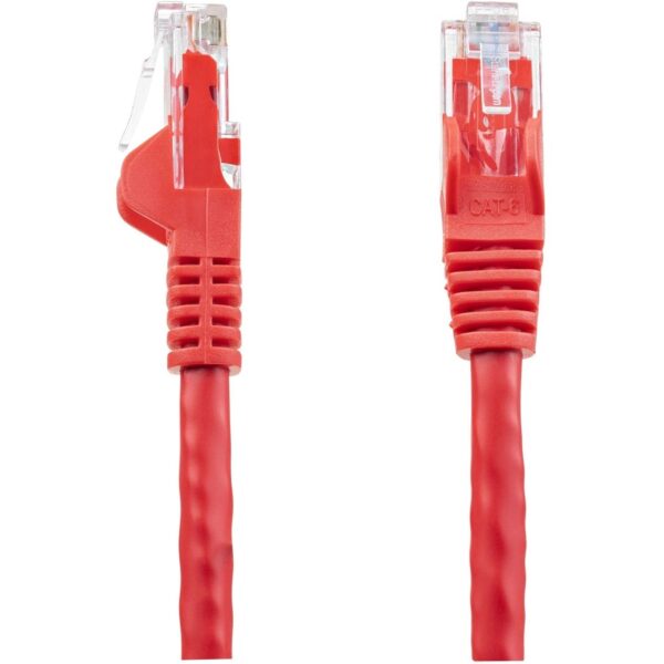 StarTech.com 25ft CAT6 Ethernet Cable - Red Snagless Gigabit - 100W PoE UTP 650MHz Category 6 Patch Cord UL Certified Wiring/TIA