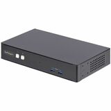 StarTech.com 2-Port Dual-Monitor DisplayPort KVM Switch, RS232 Serial Control, 4K 60Hz, 2x USB 5Gbps Hub Ports, TAA Compliant