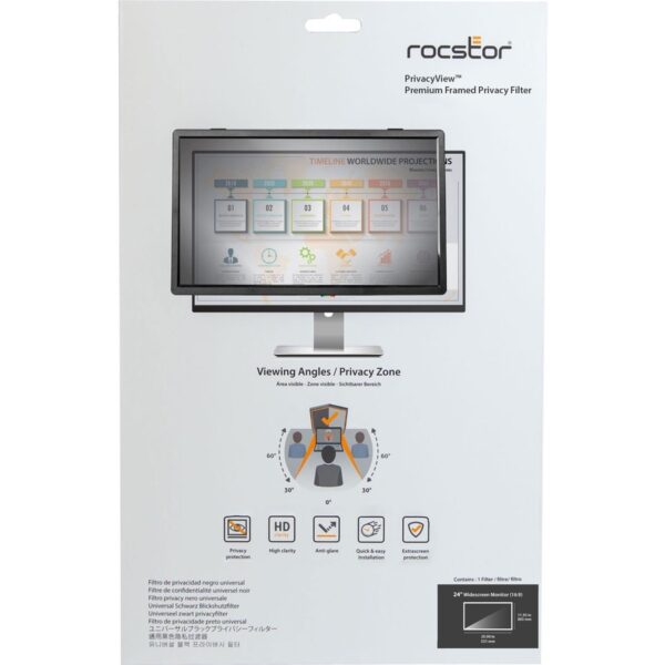 Rocstor Privacyview Privacy Screen Filter Black