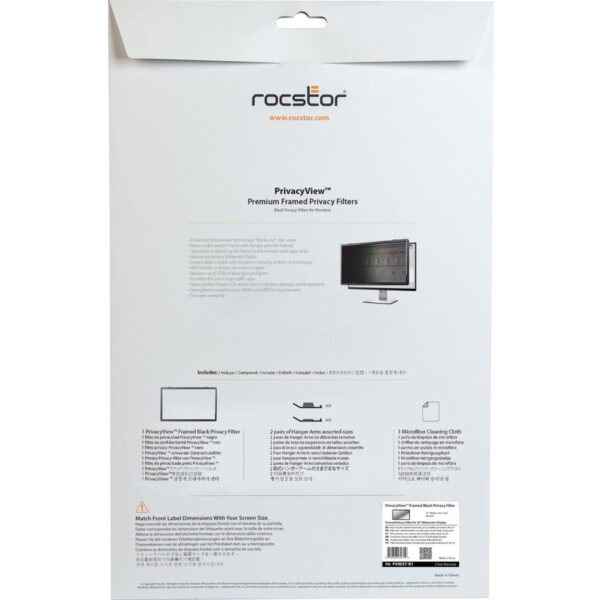 Rocstor Privacyview Privacy Screen Filter Black