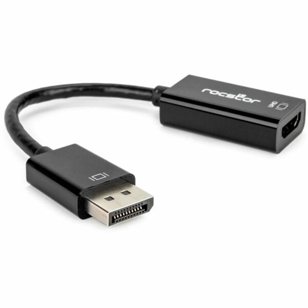Rocstor DisplayPort 1.2 to HDMI 4K/60Hz Active Adapter Converter - M/F - Black