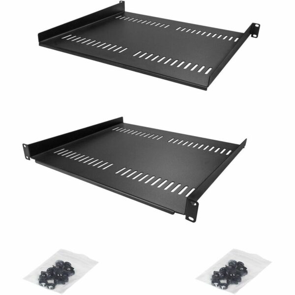 StarTech.com 1U Server Rack Cabinet Shelf - Fixed 16" Deep Cantilever Rackmount Tray for 19" Data/AV/Network Enclosure w/Cage Nuts, Screws