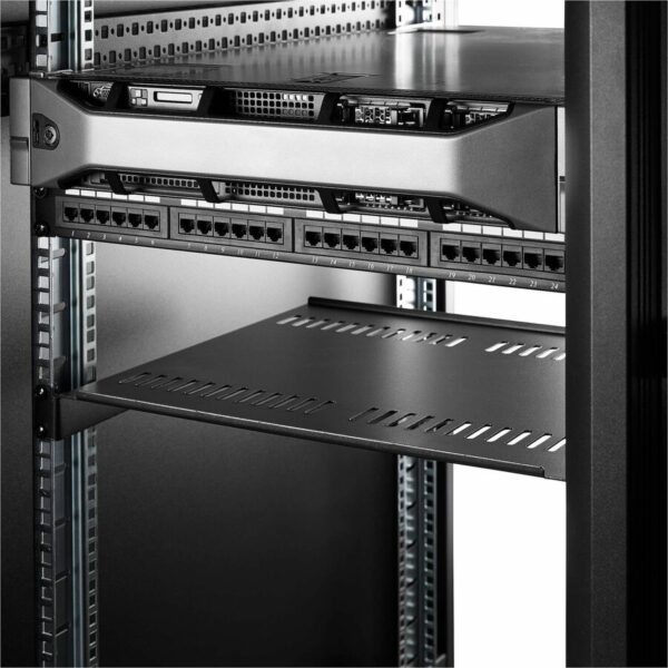 StarTech.com 1U Server Rack Cabinet Shelf - Fixed 16" Deep Cantilever Rackmount Tray for 19" Data/AV/Network Enclosure w/Cage Nuts, Screws