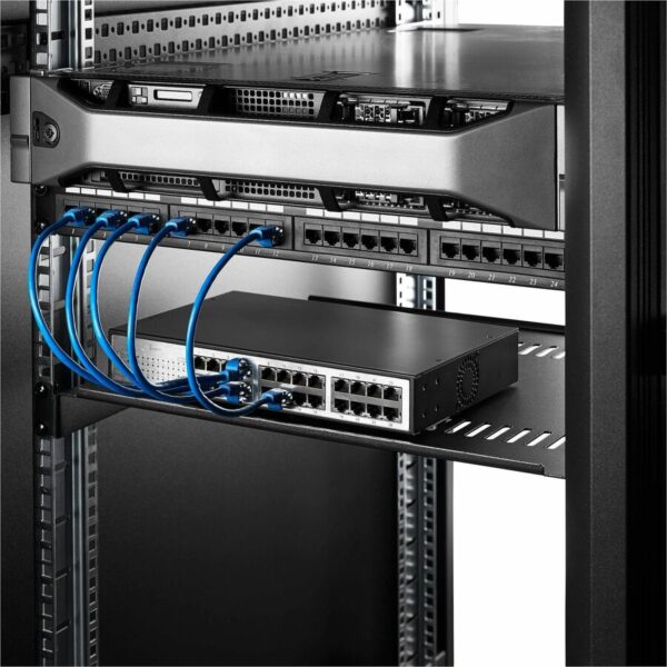 StarTech.com 1U Server Rack Cabinet Shelf - Fixed 16" Deep Cantilever Rackmount Tray for 19" Data/AV/Network Enclosure w/Cage Nuts, Screws
