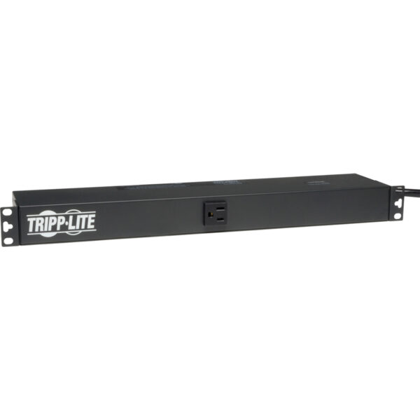 Tripp Lite by Eaton 1.8kW Single-Phase 120V Basic PDU, 13 NEMA 5-15R Outlets, NEMA 5-15P Input, 15 ft. (4.57 m) Cord, 1U Rack-Mount