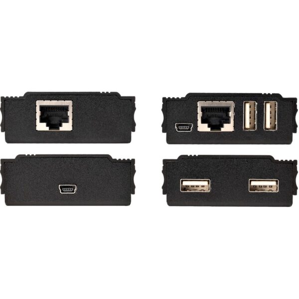 StarTech.com 4 Port USB 2.0 Extender Hub over CAT5e/CAT6 Ethernet Cable (RJ45), 330ft (100m), Metal Housing, USB Extender Kit, 480 Mbps