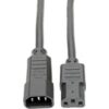 Eaton Tripp Lite Series Heavy-Duty PDU Power Cord, C13 to C14 - 15A, 250V, 14 AWG, 6 ft. (1.83 m), Black