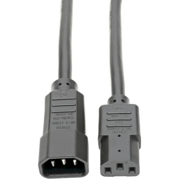 Eaton Tripp Lite Series Heavy-Duty PDU Power Cord, C13 to C14 - 15A, 250V, 14 AWG, 6 ft. (1.83 m), Black