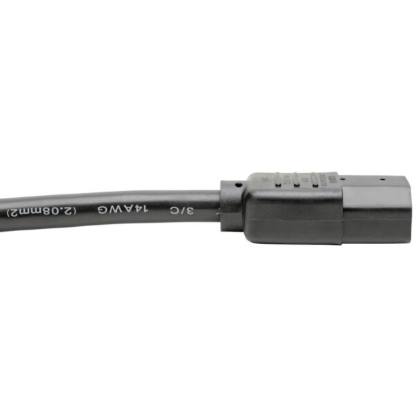 Eaton Tripp Lite Series Heavy-Duty PDU Power Cord, C13 to C14 - 15A, 250V, 14 AWG, 6 ft. (1.83 m), Black