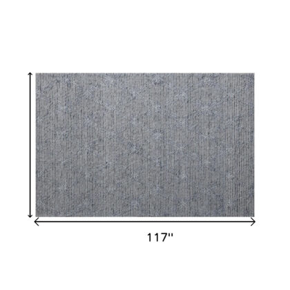 8' x 10' Blue and Ivory Geometric Hand Woven Non Skid Area Rug