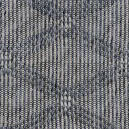 8' x 10' Blue and Ivory Geometric Hand Woven Non Skid Area Rug