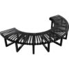 Global Industrial™ Outdoor Curved Bench Steel Slat Half Circle Black