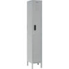 Global Industrial™ 1-Tier 1 Door Digital Locker 12""Wx15""Dx78""H Gray Unassembled