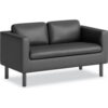 HON® Parkwyn Reception Upholstery Polyurethane Loveseat 53-1/2""W x 26-3/4""D x 29""H Black