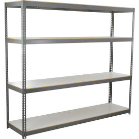 Global Industrial 4 Shelf Extra Heavy Duty Boltless Shelving Starter 96""Wx24""Dx72""H Laminate Deck