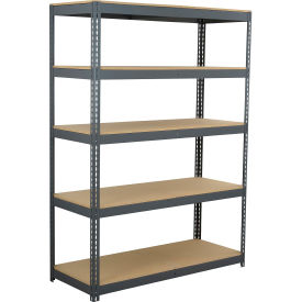 Global Industrial 5 Shelf Extra Heavy Duty Boltless Shelving Starter 60""W x 24""D x 60""HWood Deck