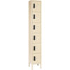 Global Industrial™ 6-Tier 6 Door Digital Locker 12""W x 18""D x 78""H Tan Assembled