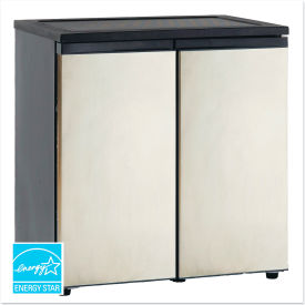 Avanti® Side By Side Refrigerator/Freezer 5.5 Cu. Ft. Capacity Black/Stainless Steel