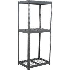 Global Industrial 3 Shelf Extra Heavy Duty Boltless Shelving Starter 36""W x 18""D x 96""H Wire Deck