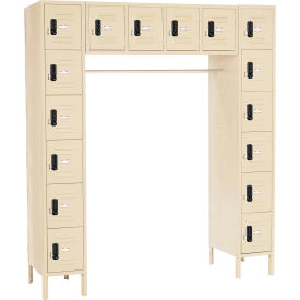 Global Industrial™ 16 Person Digital Locker 72""W x 18""D x 78""H Tan Unassembled