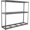 Global Industrial 3 Shelf Heavy Duty Channel Boltless Shelving Starter 96""Wx48""Dx96""H Wire Deck