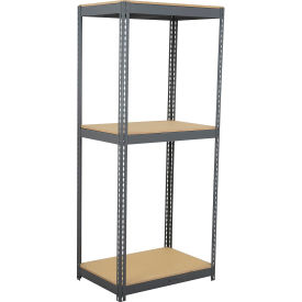 Global Industrial 3 Shelf Extra Heavy Duty Boltless Shelving Starter 36""W x 18""D x 96""HWood Deck