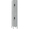 Global Industrial™ 2-Tier 2 Door Digital Locker 12""Wx15""Dx78""H Gray Unassembled