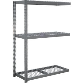 Global Industrial 3 Shelf Extra Heavy Duty Boltless Shelving Add On 72""W x 24""D x 60""H Wire Deck
