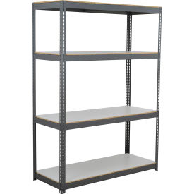 Global Industrial 4 Shelf Extra Heavy Duty Boltless Shelving Starter 72""Wx24""Dx96""H Laminate Deck