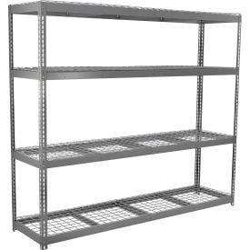 Global Industrial 4 Shelf Extra Heavy Duty Boltless Shelving Starter 96""W x 36""D x 96""H Wire Deck