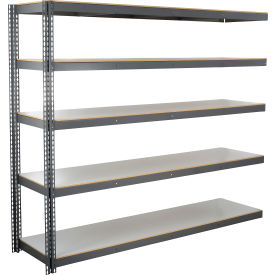 Global Industrial 5 Shelf Extra Heavy Duty Boltless Shelving Add On 96""Wx24""Dx84""H Laminate Deck