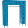 Global Industrial™ 16 Person Digital Locker 72""W x 18""D x 78""H Blue Unassembled