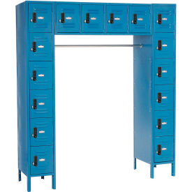 Global Industrial™ 16 Person Digital Locker 72""W x 18""D x 78""H Blue Unassembled