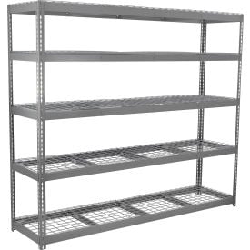 Global Industrial 5 Shelf Extra Heavy Duty Boltless Shelving Starter 96""W x 36""D x 84""H Wire Deck