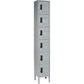 Global Industrial™ 6-Tier 6 Door Digital Locker 12""Wx12""Dx78""H Gray Unassembled