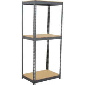Global Industrial 3 Shelf Extra Heavy Duty Boltless Shelving Starter 42""W x 30""D x 72""HWood Deck